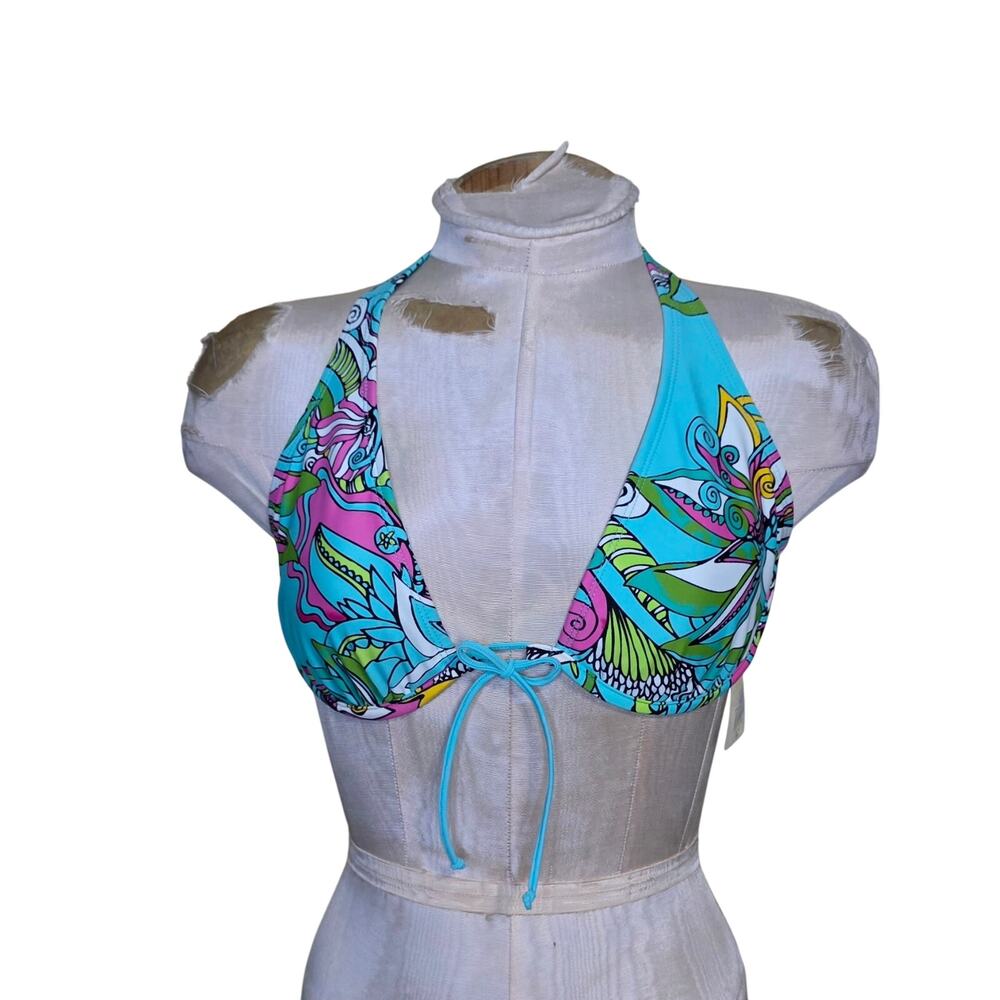 NWT Body Glove Bikini Top Underwire‎ Size XL tropical print
